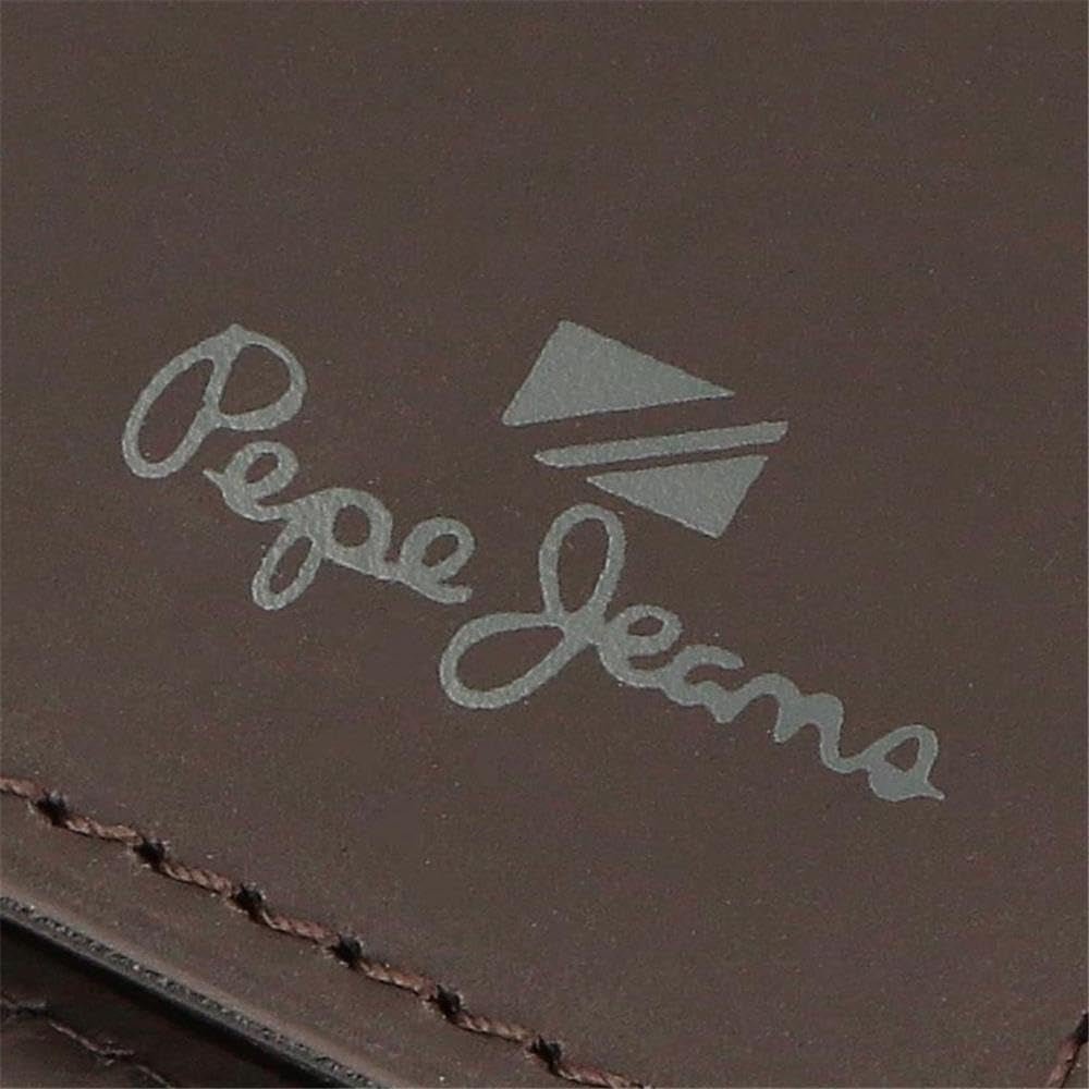 Portofele și poșete Pepe Jeans Staple din piele de vacă, negru, maro, albastru marin, diferite mărimi Portofel Barbati Naty Shop