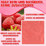 Pudră de căpșuni 120g - 100% căpșuni naturale Liofilizate, fără aditivi Amestecare ușoară Căpșuni nutritive, liofilizate pentru înghețată, prăjituri, smoothie-uri, băuturi, pudră aromatică Produse deshidratate Naty Shop