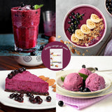 Pulbere de coacăze negre liofilizate 100g - Pulbere de fructe liofilizate - Pulbere de coacăze negre pentru smoothie-uri și coacere - Pulbere naturală de coacăze negre fără aditivi Produse deshidratate Naty Shop
