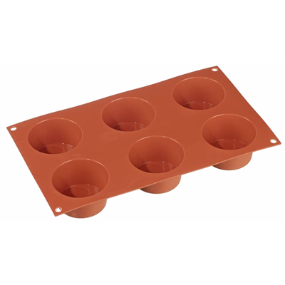 Forma Silicon Briose 6 Cavitati - Rezistenta De La -60 La 230 Grade Celsius Utilizabila In Cuptor Congelator Spalat Vase