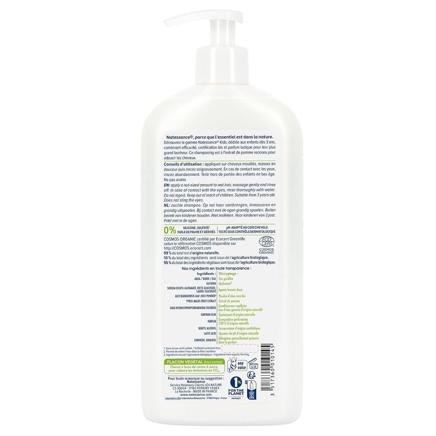 '- Șampon de mere pentru copii Copii - Baie si Skincare Naty Shop