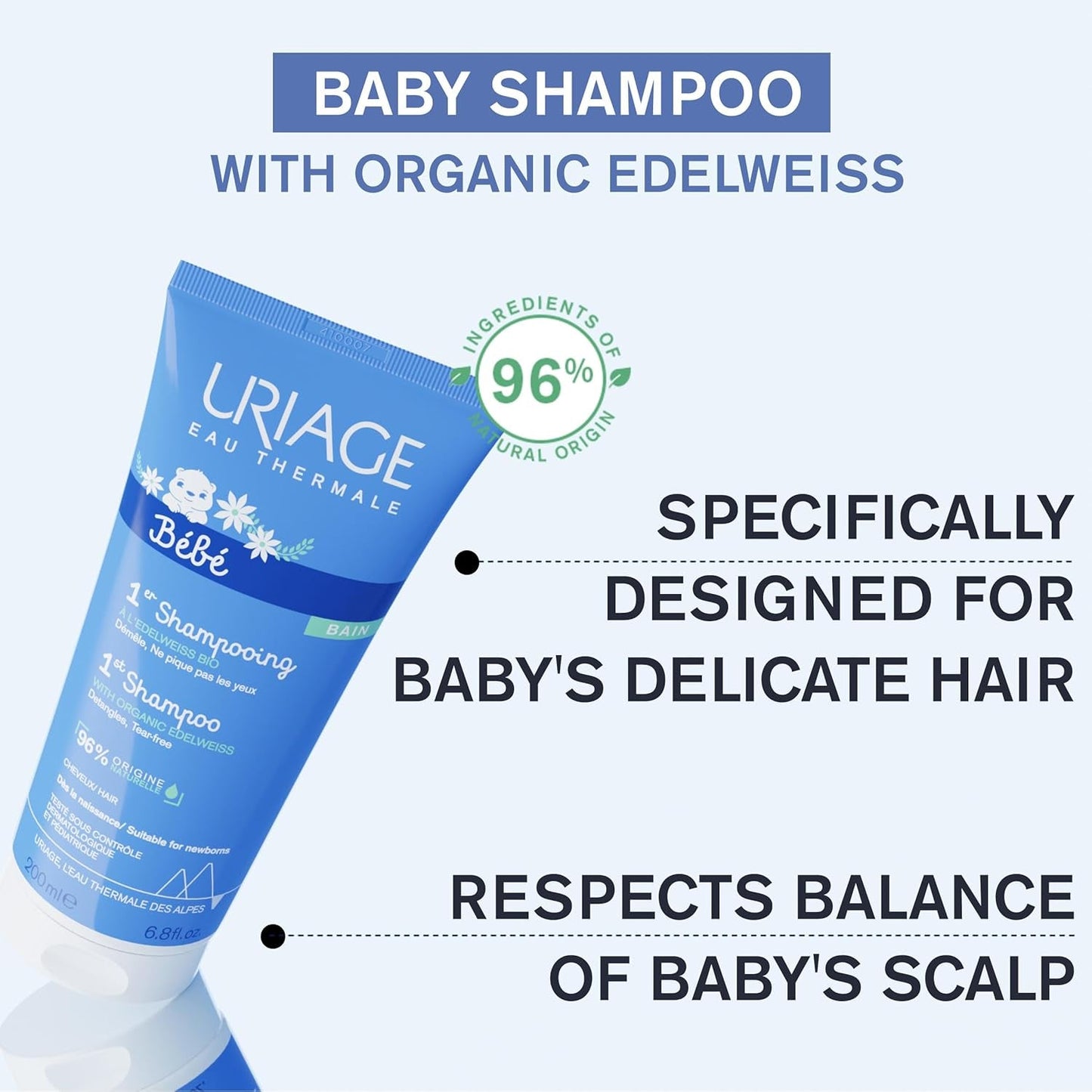 Șampon pentru copii Uriage, 200 ml Copii - Baie si Skincare Naty Shop
