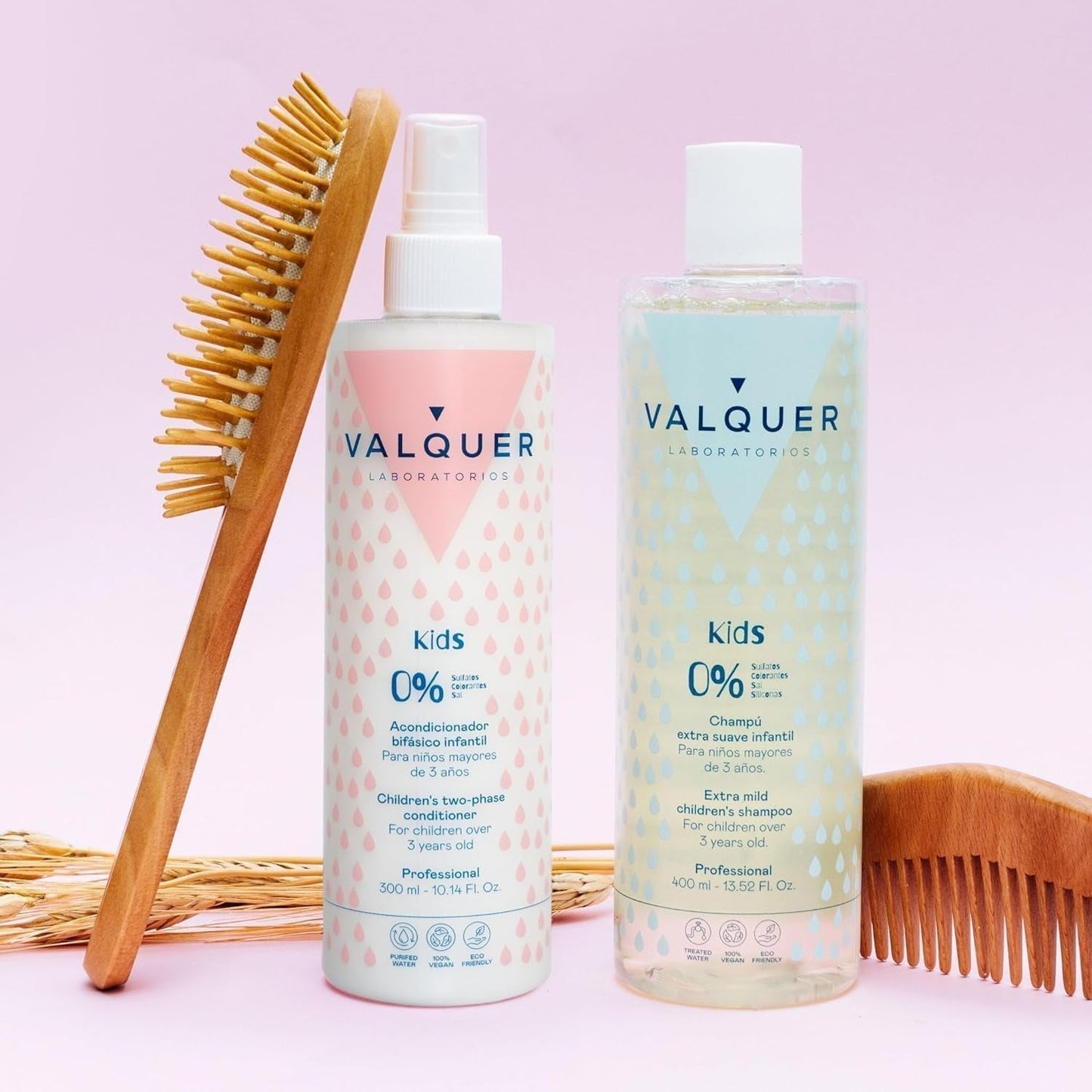 Șampon și balsam de păr pentru copii Valquer fără siliconi, fără sulfați, pentru copii Copii - Baie si Skincare Naty Shop