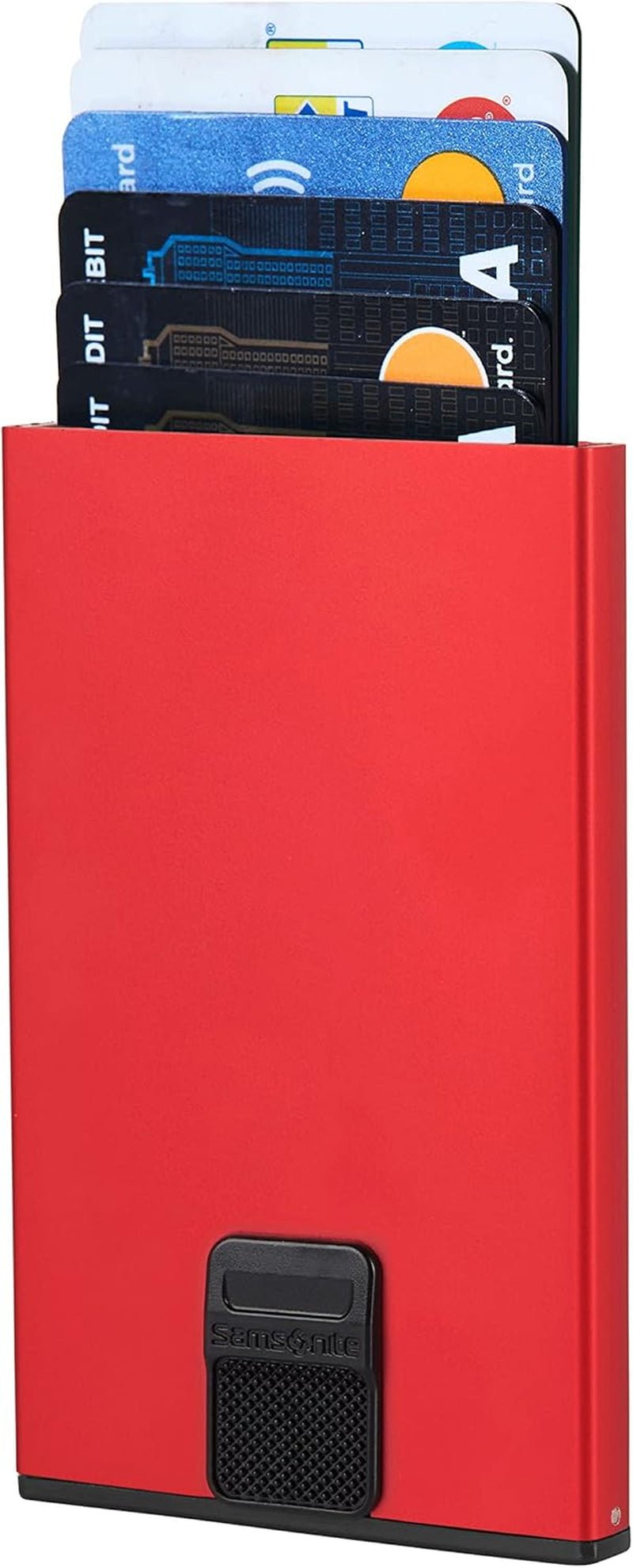 Samsonite Alu Fit SLG - Geantă pentru carduri, 10,2 cm, roșu (roșu) Portofel Barbati Naty Shop