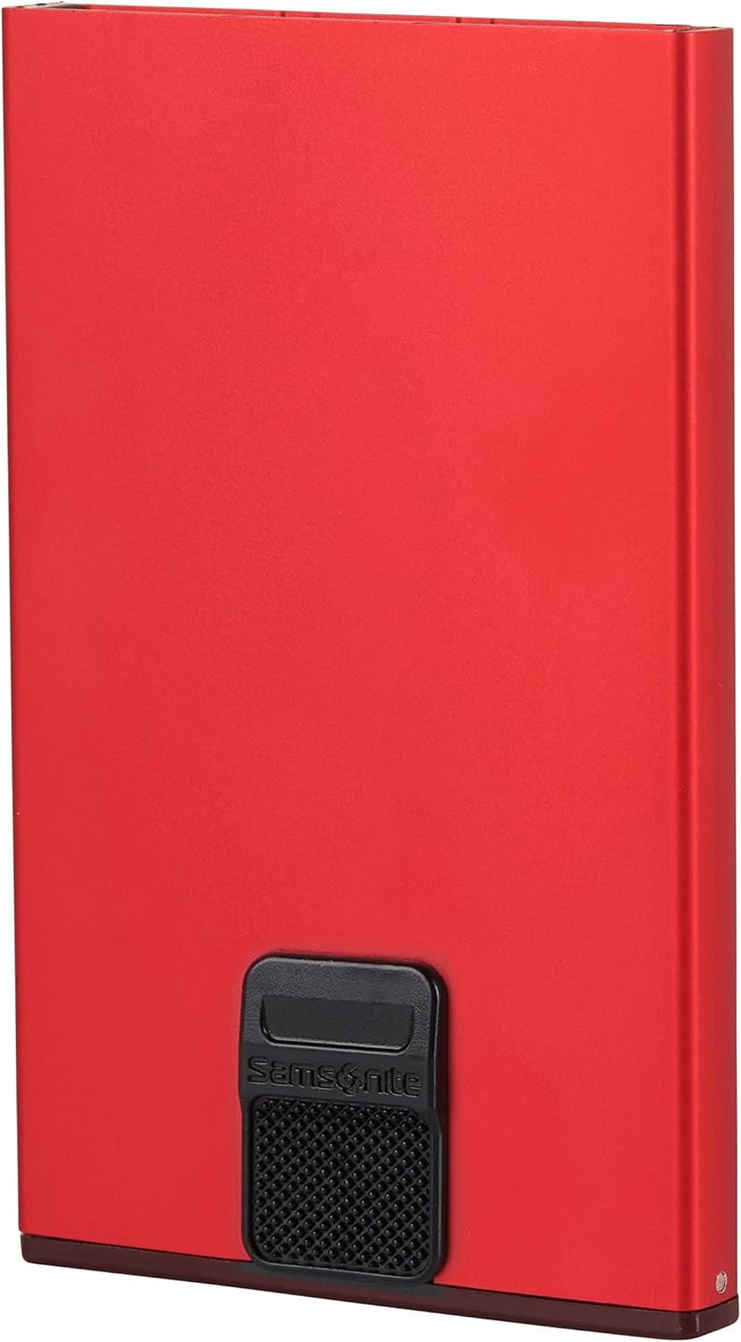 Samsonite Alu Fit SLG - Geantă pentru carduri, 10,2 cm, roșu (roșu) Portofel Barbati Naty Shop Roșu