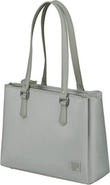 Samsonite Essentially Karissa - Geantă de umăr cu 3 compartimente, 34 cm, negru (negru) Genti Femei Naty Shop Gri (Dove Grey)