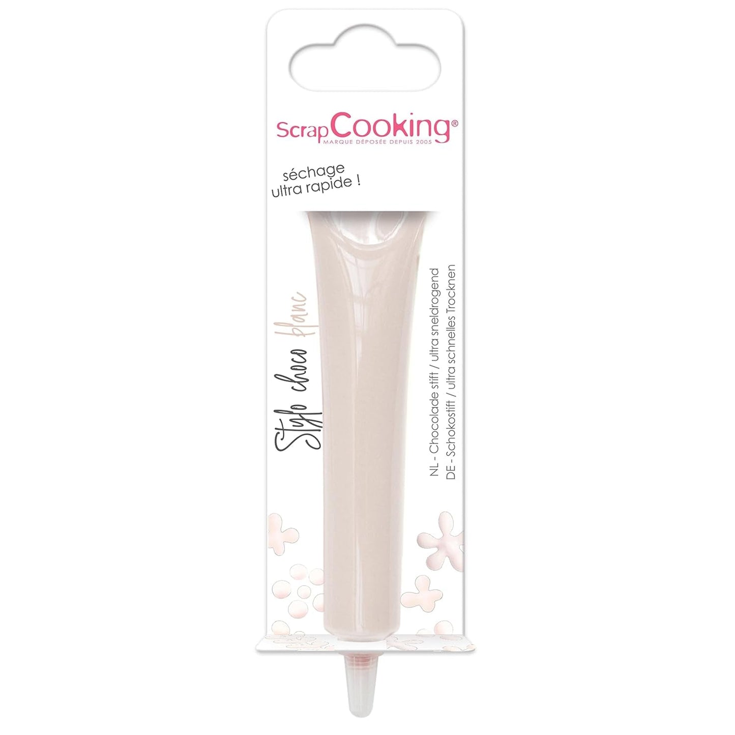 ScrapCooking - colorant alimentar, diverse culori, la tub pentru scriere, 25 grame Pasta de zahar Naty Shop Alb 25G