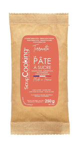 ScrapCooking - Pâte Ã Sucre Vert Sauge 250g - Colourant d'Origine Naturelle - Sans Gluten, Sans Huile de Palme - Pour Gâteaux, Pâtisseries Anniversaire - Vert Pastel - Fabriquée en France - 7621 Pasta de zahar Naty Shop Teracotă roșie