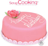 ScrapCooking - Roll fondant roz â'¬ 36 cm - Fondant negru rulat 430 g - Cake topper decorare topper fondant pentru prăjituri, coacere, aniversări, petreceri - Roz - 7264 Pasta de zahar Naty Shop