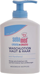 Sebamed Baby and Child Care Lotion with Panthenol, 2-pack, 2 x 200 ml, îngrijește delicat pielea delicată a copiilor, de asemenea pentru pielea uscată și iritații Copii - Baie si Skincare Naty Shop 3-pachet, 3 X 200 ml