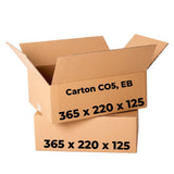 Set 20 cutii carton CO5, EB, 365 x 220 x 125 Cutii ambalare Nati Shop