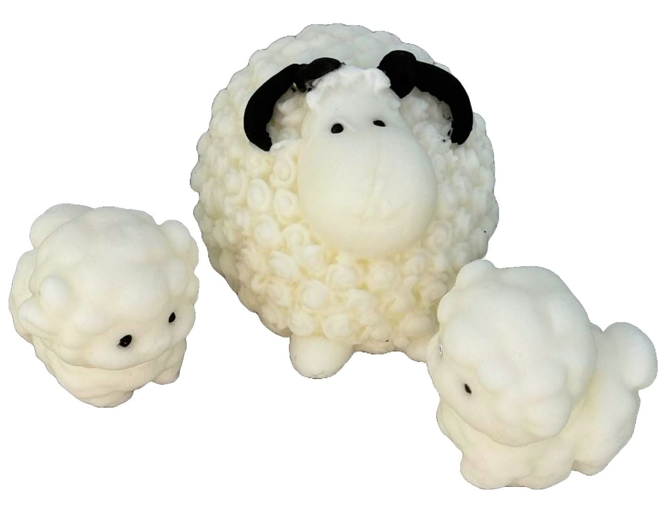 Set 3 decoratiuni comestibile din zahar, Oite Decoratiuni din Pasta de Zahar Nati Shop