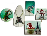 Set 5 decoratiuni comestibile din zahar, Craciun Nati Shop
