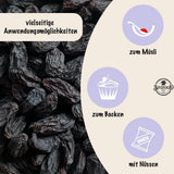 SIVIFOOD sultane negre jumbo 300g - sultane negre mari și delicioase de calitate superioară, uscate în mod natural struguri dulci fructiferi nesulfurați neîndulciți neîndulciți fără ulei fără aditivi Kishmish Produse deshidratate Naty Shop