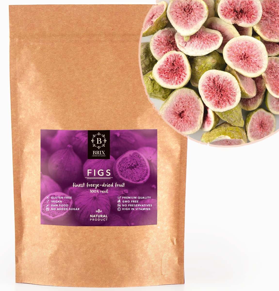 Smochine liofilizate BRIX | Smochine naturale, uscate 95 g | Premiul Great Taste pentru fructe uscate, uscate | Fără OMG, fără gluten, vegan, vitamine reținute Produse deshidratate Naty Shop Titlu implicit