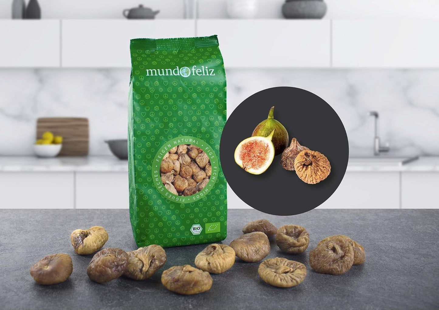 Smochine uscate Mundo Feliz din agricultura ecologică, 2 x 500 g Produse deshidratate Naty Shop
