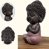 Statuetă Baby Buddha Pink Toge - Figurină inspirată și veselă - Talisman pozitiv Concentrare - Idee de cadou drăguț și spiritual - H 7 cm - Zen'Light Statuete si sculpturi Naty Shop