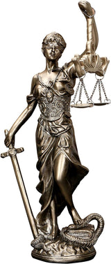 Statuia Doamna Justiției, 30,5 cm, statuie pentru justiție, zeița justiției, sculptură a justiției, înger greco-roman, justiție, statui oarbe pentru decor, Statuete si sculpturi Naty Shop Titlu implicit