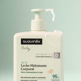 Suavinex, Syndet șampon pentru copii pentru piele și păr, fără săpun, 750 ml + loțiune hidratantă pentru corp, 750 ml, potrivit pentru pielea sensibilă și nou-născut, cu 90%-93% ingrediente naturale. Copii - Baie si Skincare Naty Shop