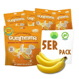 Summmer căpșuni liofilizate - pachet de 5 - fără zahăr, 100% naturale, delicioase gustări crocante pentru copii și adulți, ideale pentru cereale și cutii de prânz (55g) Produse deshidratate Naty Shop Pachet de 5 Banană