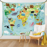 Tapiserie abakuhaus wanderlust harta animala lumii desene Casa - Accesorii si Decoratiuni Naty Shop