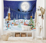 Tapiserie abakuhaus wanderlust harta animala lumii desene Casa - Accesorii si Decoratiuni Naty Shop Albastru alb 150L X 110B Cm