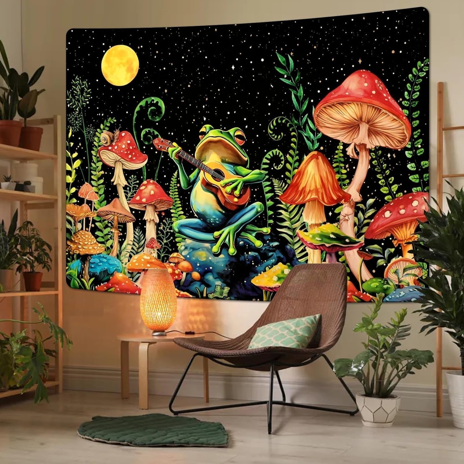 Tapiserie alishomtll broasca ciuperca luna stele colorat Casa - Accesorii si Decoratiuni Naty Shop