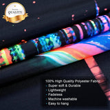 Tapiserie alishomtll fluorescent craniu astronaut negru lumina Casa - Accesorii si Decoratiuni Naty Shop