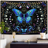 Tapiserie alishomtll fluture faza lunii florale daisy negru Casa - Accesorii si Decoratiuni Naty Shop