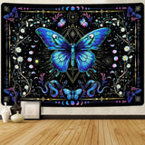 Tapiserie alishomtll fluture faza lunii florale daisy negru Casa - Accesorii si Decoratiuni Naty Shop Multi 210L X 150B Cm