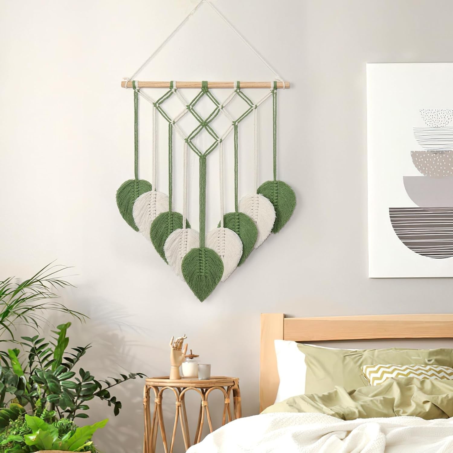 Tapiserie astnic tapiterie frunze verzi tesute Casa - Accesorii si Decoratiuni Naty Shop