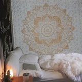 Tapiserie aur metalic mandala bumbac indian plaja arunca Casa - Accesorii si Decoratiuni Naty Shop