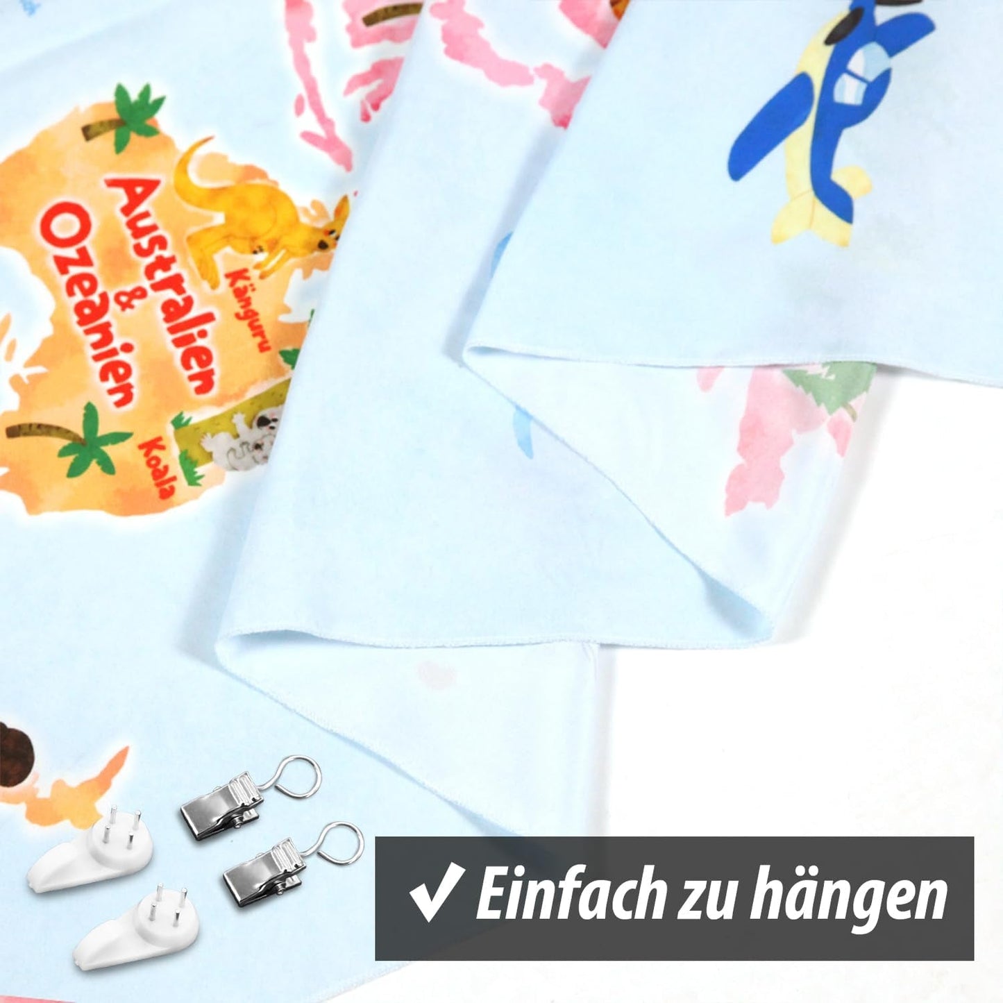 Tapiserie bashom harta lumii animalelor germana copii Casa - Accesorii si Decoratiuni Naty Shop
