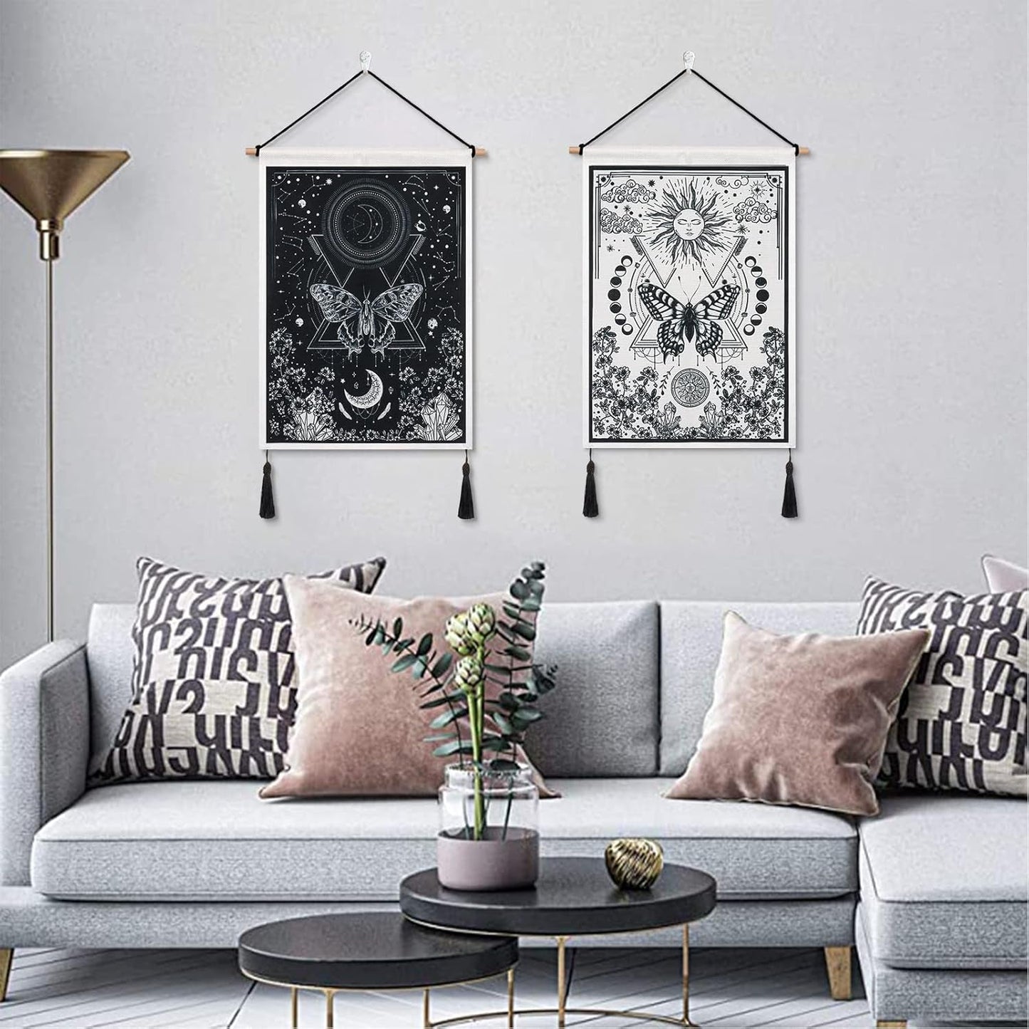 Tapiserie betylifoy bucati tapiserii mici paiete soare luna Casa - Accesorii si Decoratiuni Naty Shop