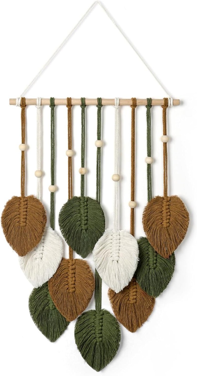Tapiserie betylifoy margele lemn frunze verzi Casa - Accesorii si Decoratiuni Naty Shop Verde închis