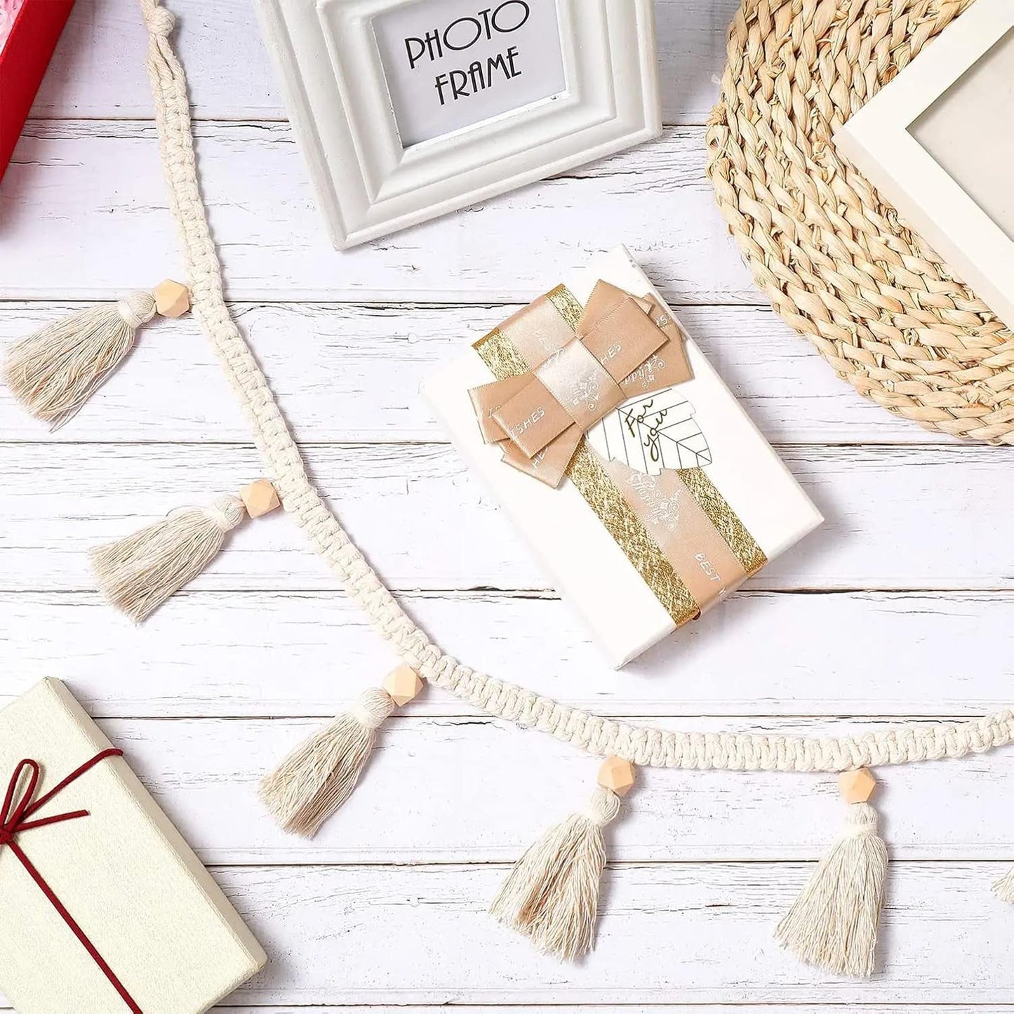 Tapiserie bucati franjuri ghirlanda banner bumbac tesute Casa - Accesorii si Decoratiuni Naty Shop
