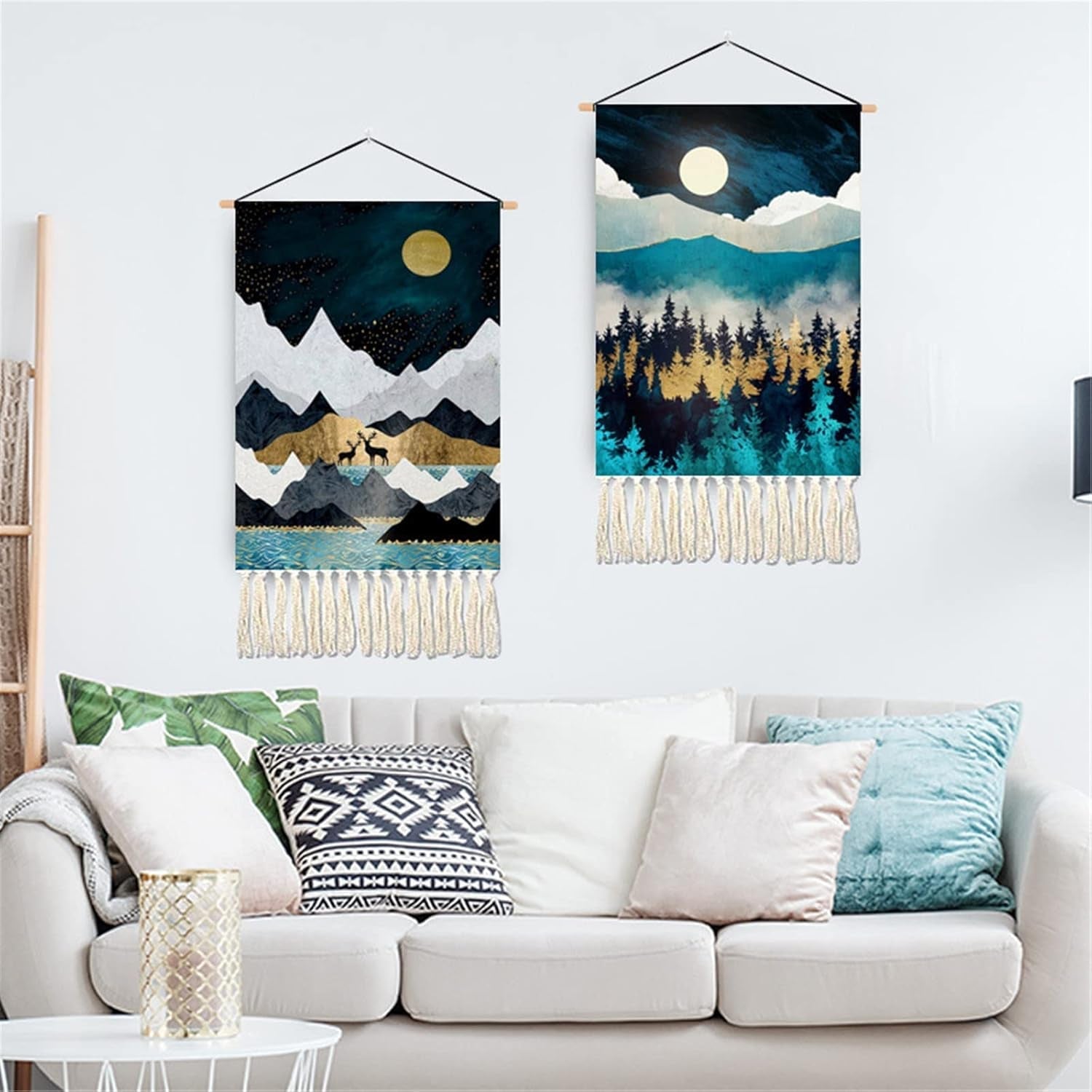 Tapiserie bucati tesuta munti paduri soare luna Casa - Accesorii si Decoratiuni Naty Shop Peisaj B
