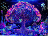 Tapiserie copac viata mandala fluorescent Casa - Accesorii si Decoratiuni Naty Shop Default Title