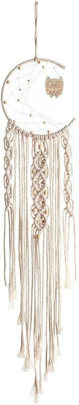 Tapiserie deco dreamcatcher tesute decorare peretelui alb Casa - Accesorii si Decoratiuni Naty Shop Bufniță de pădure
