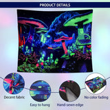 Tapiserie dremisland blacklight mushroom psychedelic reactive galaxy wall Casa - Accesorii si Decoratiuni Naty Shop