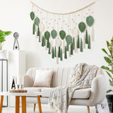 Tapiserie dremisland mare bej frunze verzi ciucure Casa - Accesorii si Decoratiuni Naty Shop