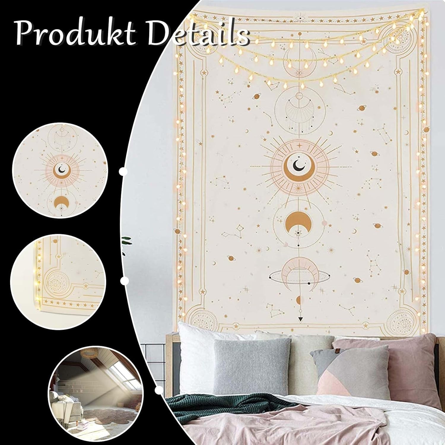 Tapiserie fazele lunii mister constelatie Casa - Accesorii si Decoratiuni Naty Shop