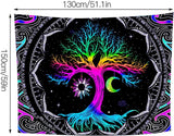 Tapiserie fluorescent tree life psychedelic moon Casa - Accesorii si Decoratiuni Naty Shop