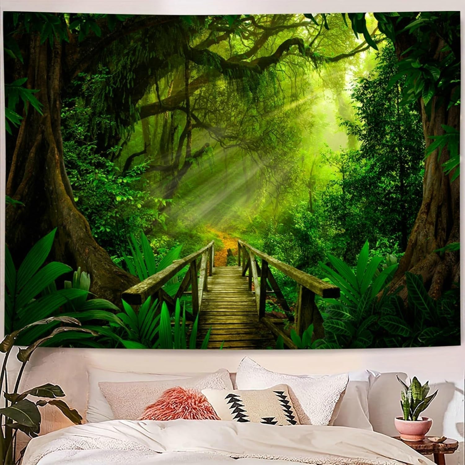 Tapiserie forest green hanging aer liber Casa - Accesorii si Decoratiuni Naty Shop