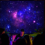 Tapiserie galaxie lumina neagra cer instelat albastru reactiv Casa - Accesorii si Decoratiuni Naty Shop