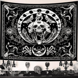 Tapiserie gothic halloween banner negru alb Casa - Accesorii si Decoratiuni Naty Shop
