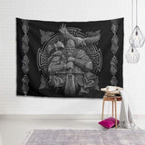 Tapiserie grey viking odin axe sword raven cross Casa - Accesorii si Decoratiuni Naty Shop