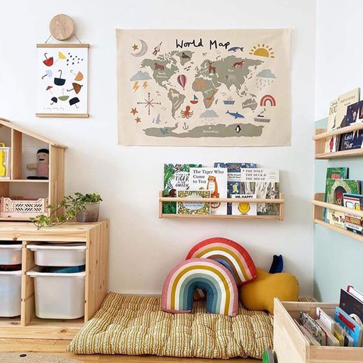 Tapiserie haokaini harta lumii patura copil fotografie Casa - Accesorii si Decoratiuni Naty Shop