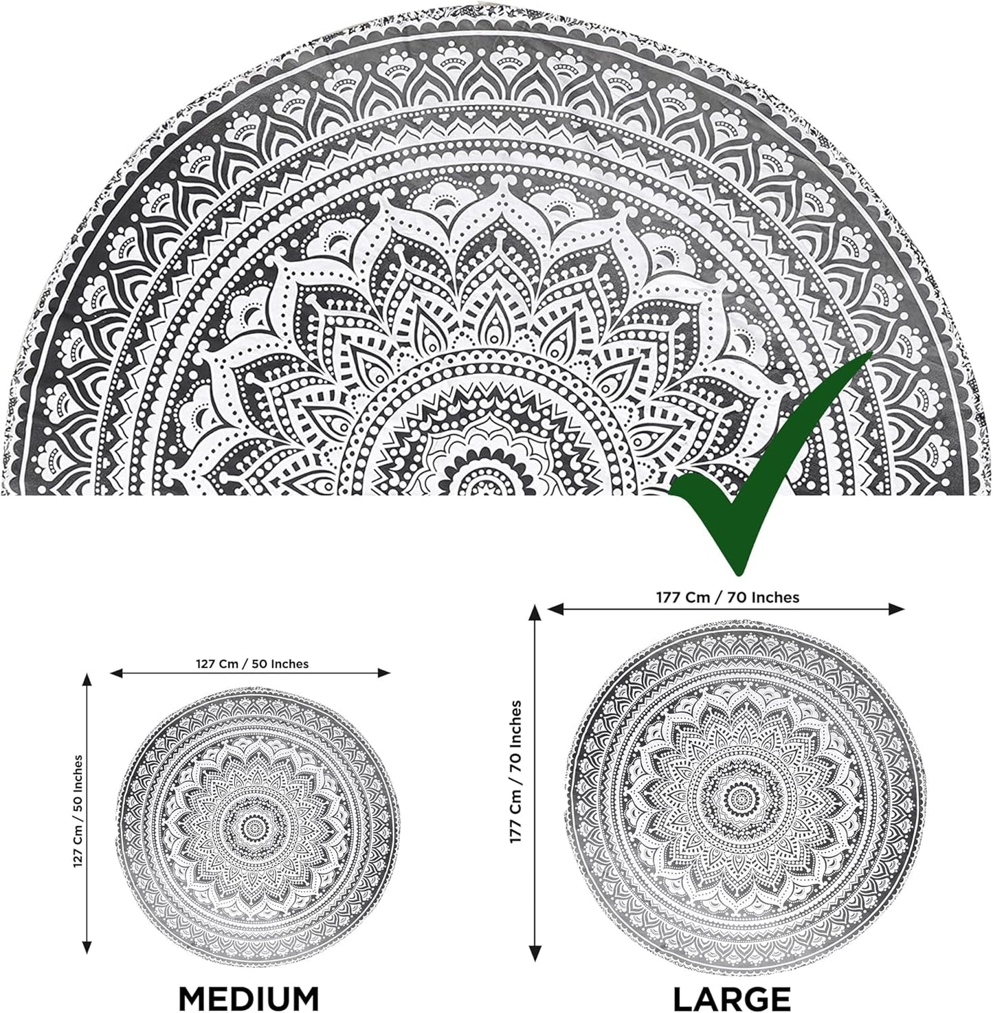 Tapiserie india beach towel round mandala hippielarge indian Casa - Accesorii si Decoratiuni Naty Shop