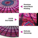 Tapiserie india prosop plaja rotund mandala hippie violet Casa - Accesorii si Decoratiuni Naty Shop